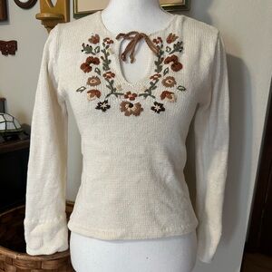 Vintage Y2K no boundaries embroidered knit sweater